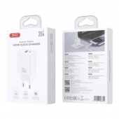 Мережевий зарядний пристрій XO CE42 30W 1USB+Type-c White