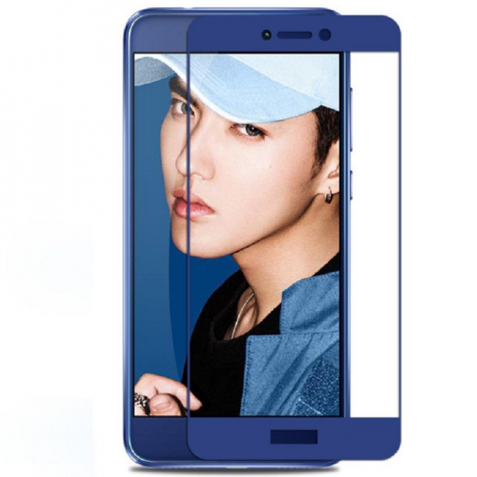 Захисне скло для HUAWEI P8 Lite 2017 (0.3 мм, 2.5D, с синим Silk Screen покриттям)-2
