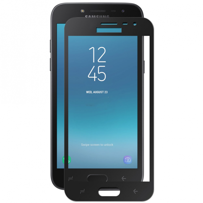 Защитное стекло для SAMSUNG J260 Galaxy J2 Core (2018) (0.3 мм, 2.5D, с чёрным Silk Screen покрытие