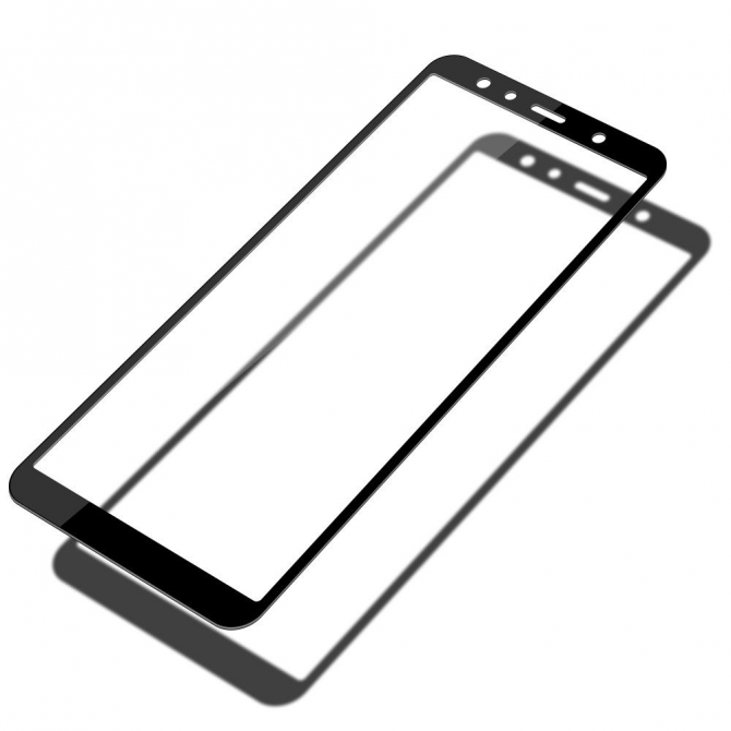 Защитное стекло для SAMSUNG A750 Galaxy A7 (2018) (0.3 мм, 2.5D, с чёрным Silk Screen покрытием)-1