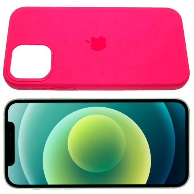 Оригинальный силиконовый чехол для iPhone 12 Pro Малиновый FULL-1