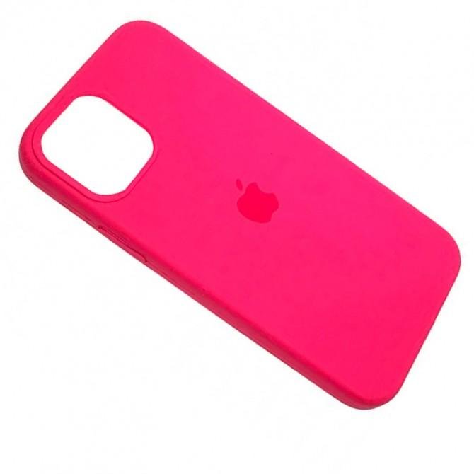 Оригинальный силиконовый чехол для iPhone 12 Pro Малиновый FULL-3