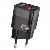 Автомобильное зарядное устройство 1USB + Type-C Walker WH-42 PD20W +QC 18W Black Автомобильное зарядное устройство 1USB + Type-C Walker WH-42 PD20W +QC 18W Black