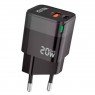 Автомобільний зарядний пристрій 1USB + Type-C Walker WH-42 PD20W +QC 18W Black