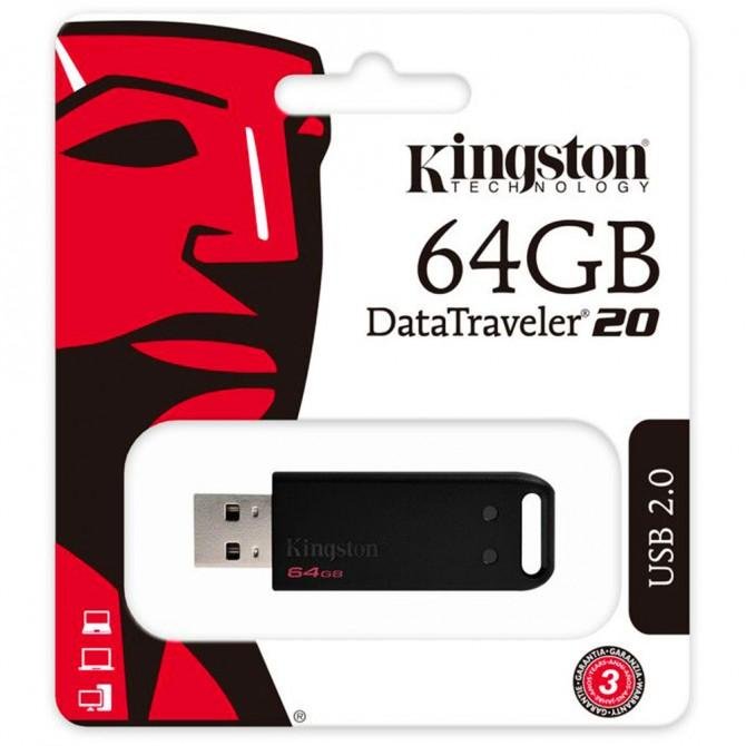 Флеш память Kingston USB Flash 64GB DT20-1
