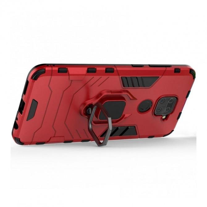 Чехол HONOR Hard Defence Series Xiaomi Redmi Note 9/ Redmi 10X Red (with Camshield and magnet)-1