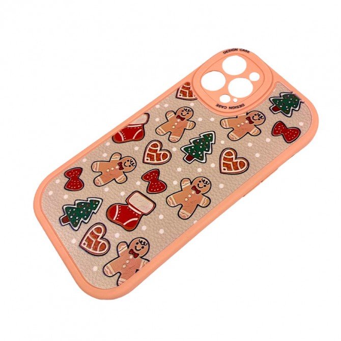 Чохол TPU Cute Christmas iPhone 14 Pro Pink-2
