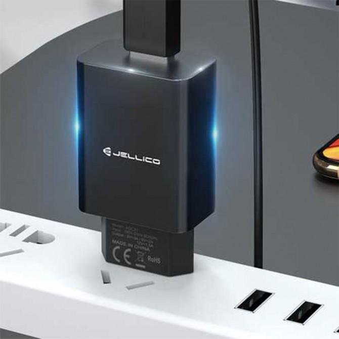 Сетевое зарядное устройство Jelico AQC31/32 1USB 3A QC3.0 Чёрный-1