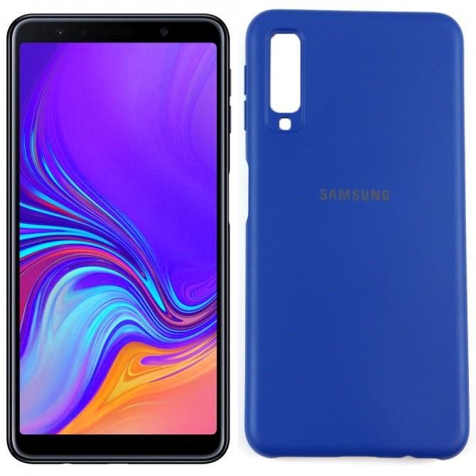 Чохол Soft Case для Samsung A750 Galaxy A7 2018 Темно Синій