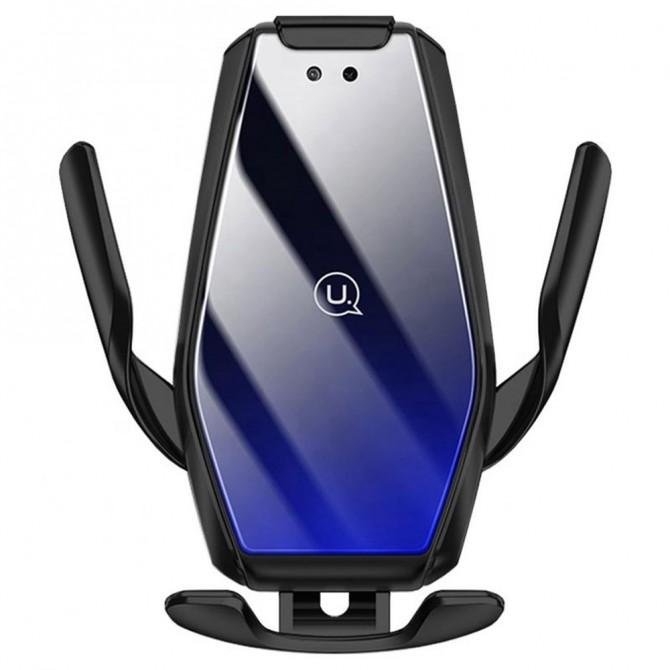 Автодержатель USAMS US-CD125 + беспроводная зарядка Чёрный (CD125ZJ01)