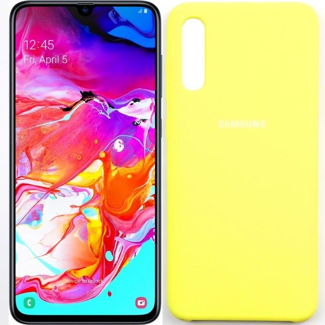 Чехол Soft Case для Samsung A705 Galaxy A70 2019 Желтый