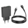 Мережевий зарядний пристрій 1USB + Type-C Hoco N38 PD20W+QC3.0 Black + Cable Type-C to Lightning