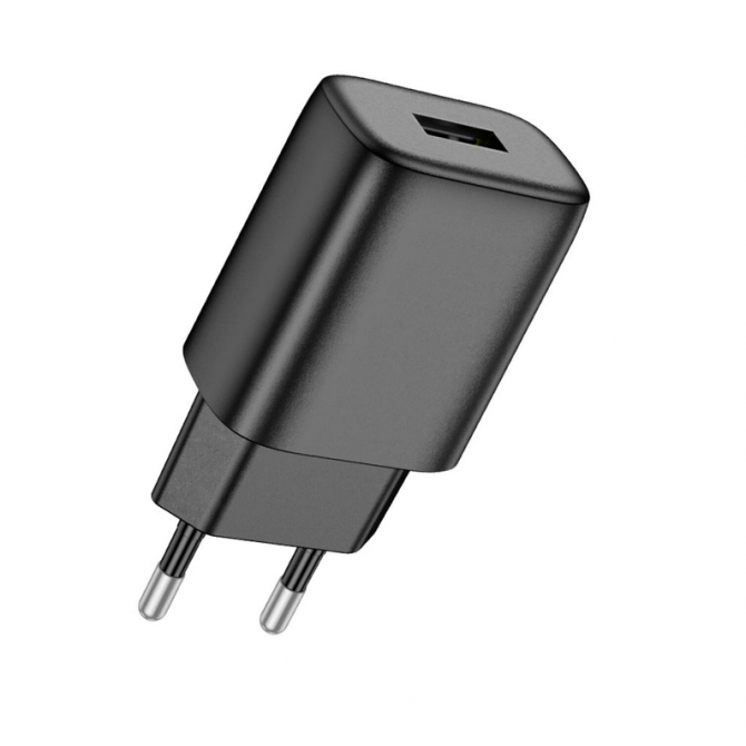 Мережевий зарядний пристрій 1USB Hoco C134A Solid Black