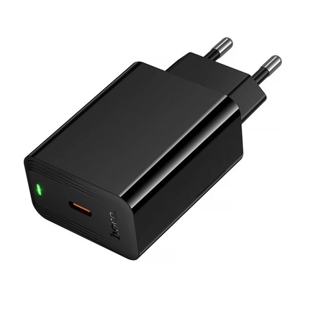 Сетевое зарядное устройство 1Type-C Hoco CS93A Leader PD20W Black-1
