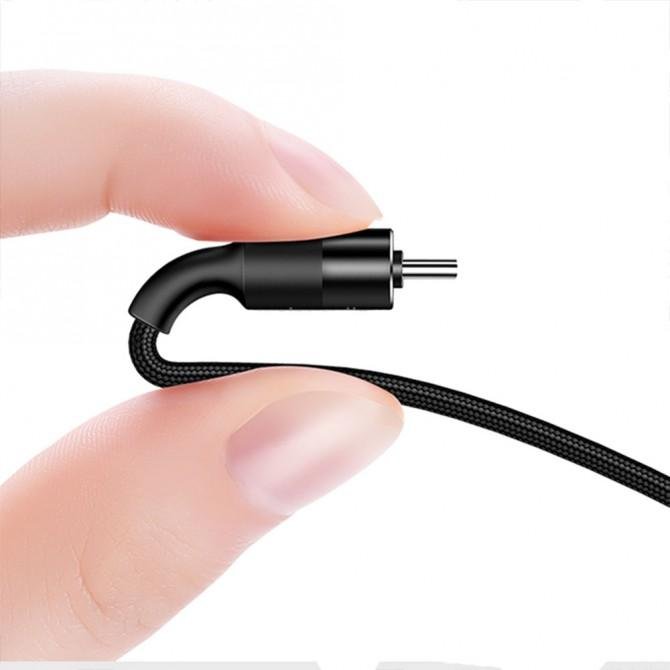 Кабель Usams U5 US-SJ220 Braided cable Lightning 1.2m Чёрный-1