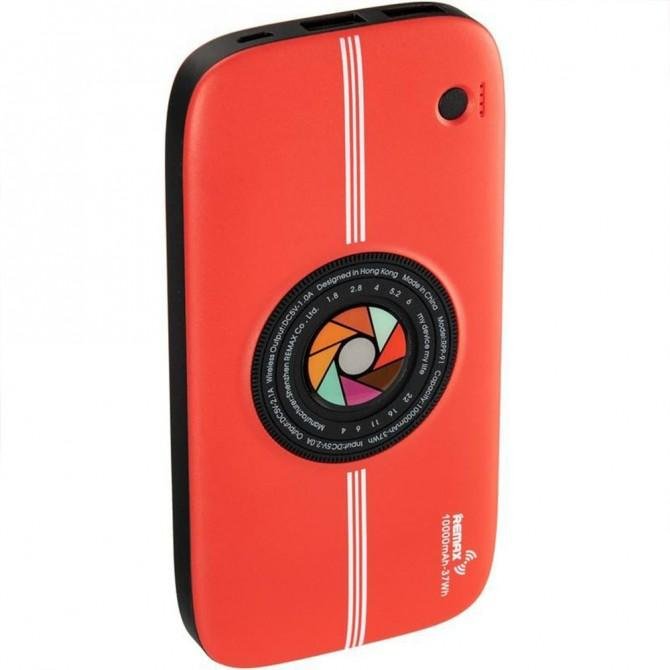 Повербанк Remax (OR) RPP-91 Camera 10000mAh Червоний (Wireless)-1