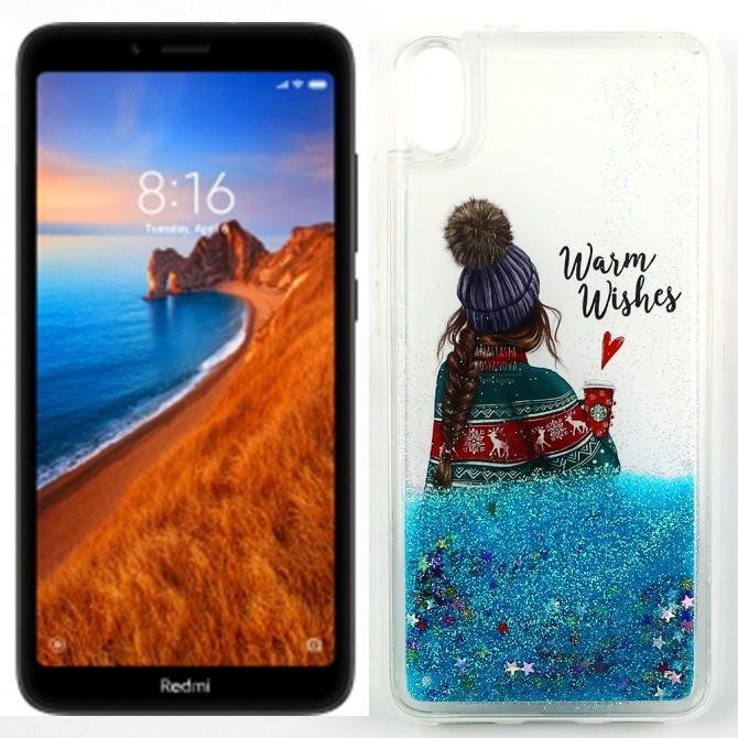 Чехол Girls Christmas Aqua Series для Xiaomi Redmi 7a Warm Wishes