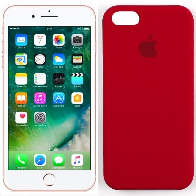 Чехол силиконовый для iPhone 6/6s Темно Вишневый