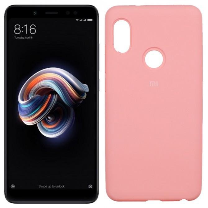 Чехол Soft Case для Xiaomi Redmi Note 5 Pro Светло Розовый FULL