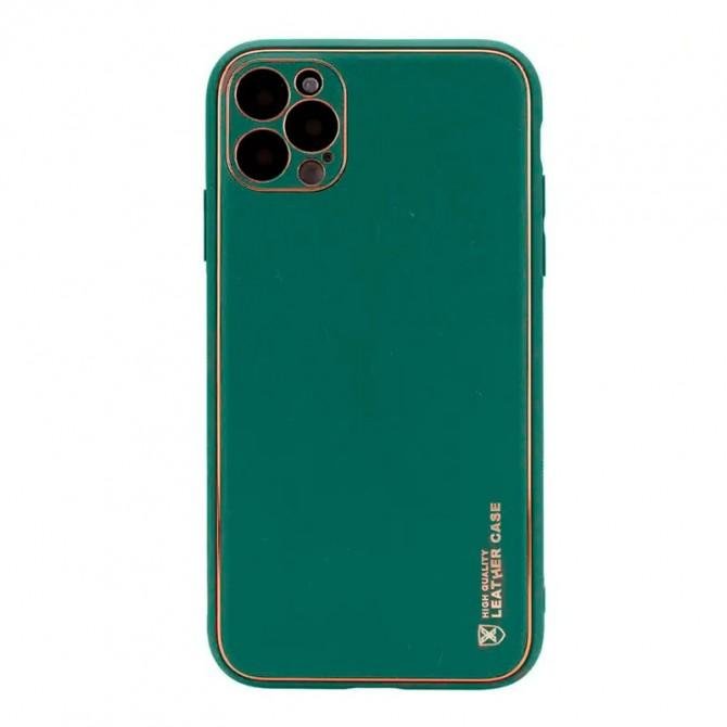 Шкіряна накладка Xshield для Apple iPhone 14 Pro (6.1") Army Green