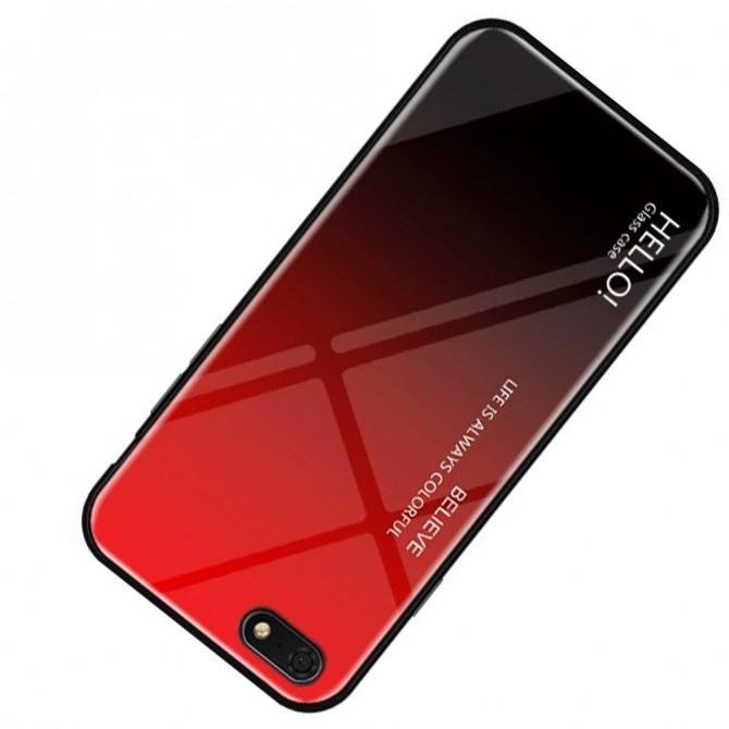Чехол TPU Gradient HELLO Glass для Huawei Y5 2018 Красный-2