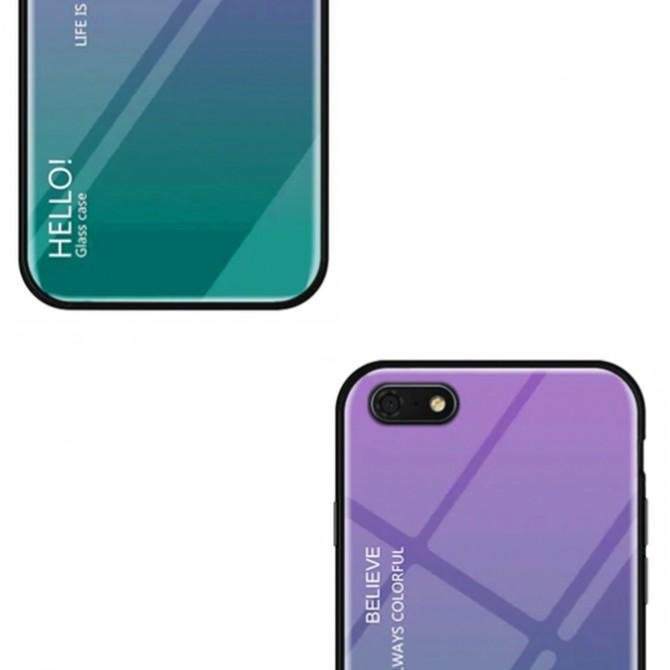 Чохол TPU Gradient HELLO Glass для Huawei Y5 2018 Блакитний-3