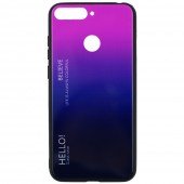 Чехол TPU Gradient HELLO Glass для Huawei Y6 2018 Розовый Чехол TPU Gradient HELLO Glass для Huawei Y6 2018 Розовый