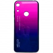 Чохол TPU Gradient HELLO Glass для Huawei Y6 2019 Рожевий