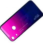Чохол TPU Gradient HELLO Glass для Huawei Y6 2019 Рожевий
