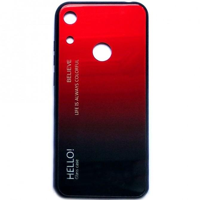 Чохол TPU Gradient HELLO Glass для Huawei Y6 2019 Червоний-1