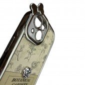 Чехол Botanical Garden series for iPhone 15 White/grey Чехол Botanical Garden series for iPhone 15 White/grey