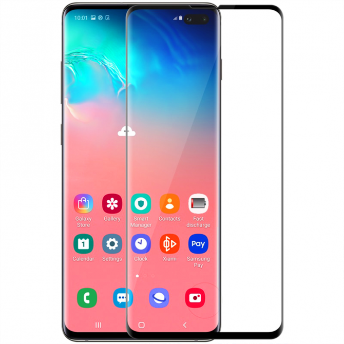 Защитное стекло TigerGlass для SAMSUNG G973 Galaxy S10 Full Glue (0.15 мм, 5D, чёрное)