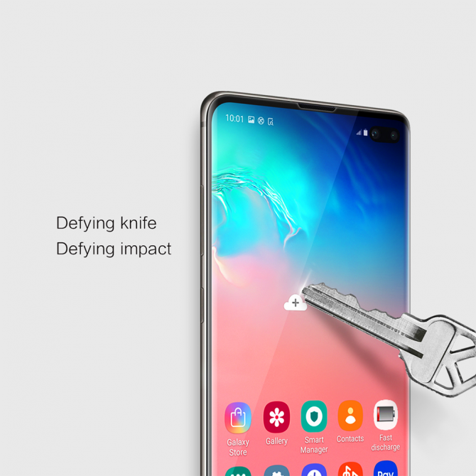 Защитное стекло TigerGlass для SAMSUNG G973 Galaxy S10 Full Glue (0.15 мм, 5D, чёрное)-1