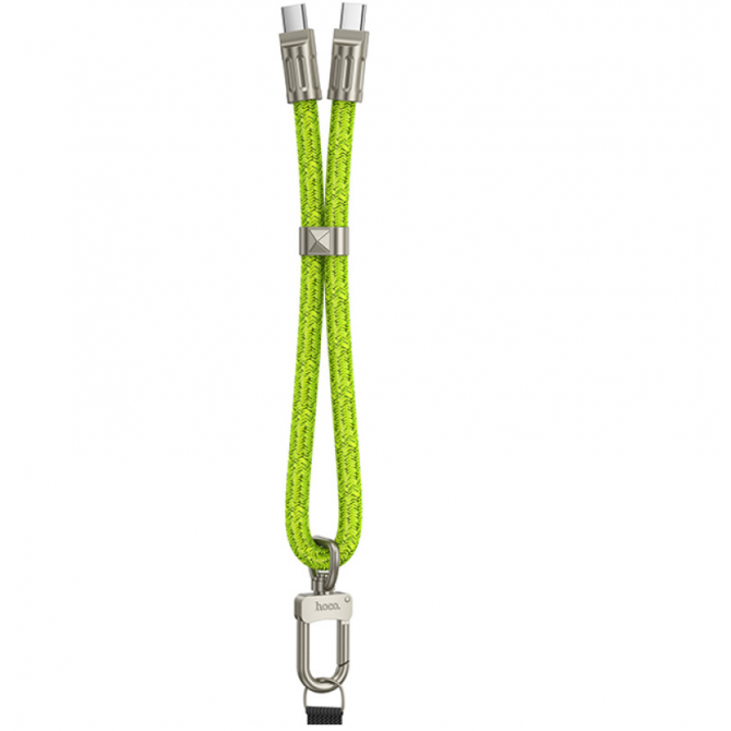 Кабель Hoco GH5 PD for Type-C to Type-C Green 0.22m (шнурок для браслету)