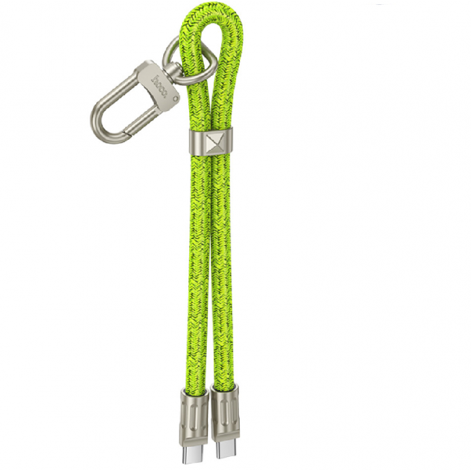 Кабель Hoco GH5 PD for Type-C to Type-C Green 0.22m (шнурок для браслету)-1