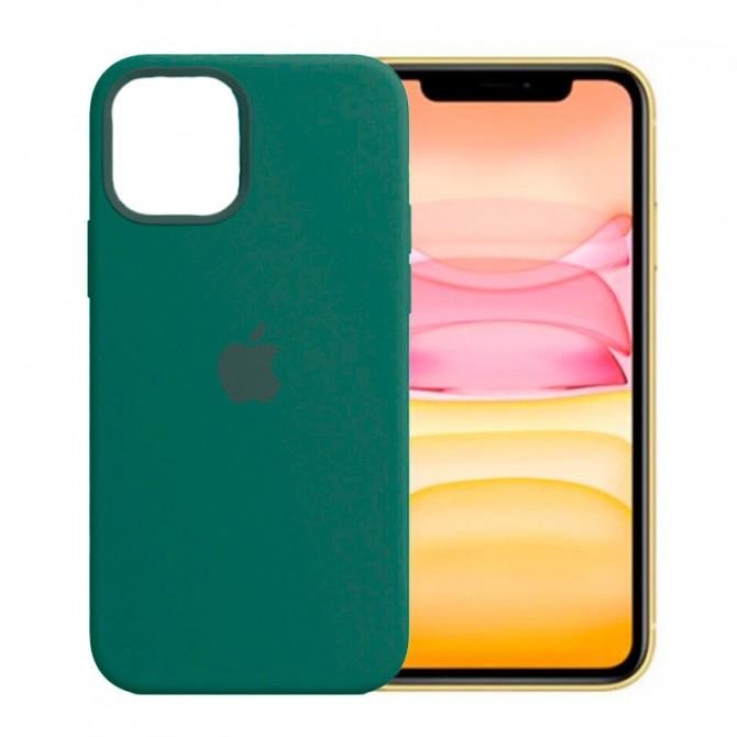 Оригинальный силиконовый чехол для iPhone 11 Pro Хвойно Зеленый FULL-1