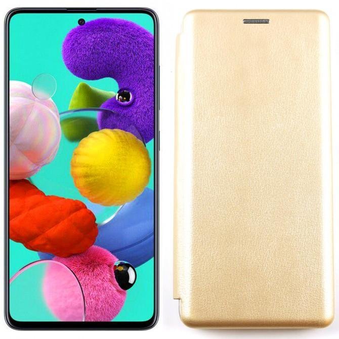 Чехол книжка U-Like Best для Samsung A715 Galaxy A71 Gold