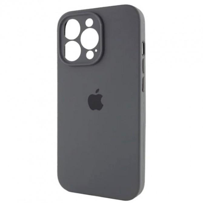 Силиконовый чехол для iPhone 16 Pro Max Dark Grey FULL-2