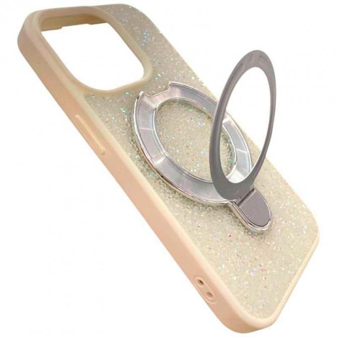 Чохол-накладка Diamond with stand back для iPhone 14 White-3
