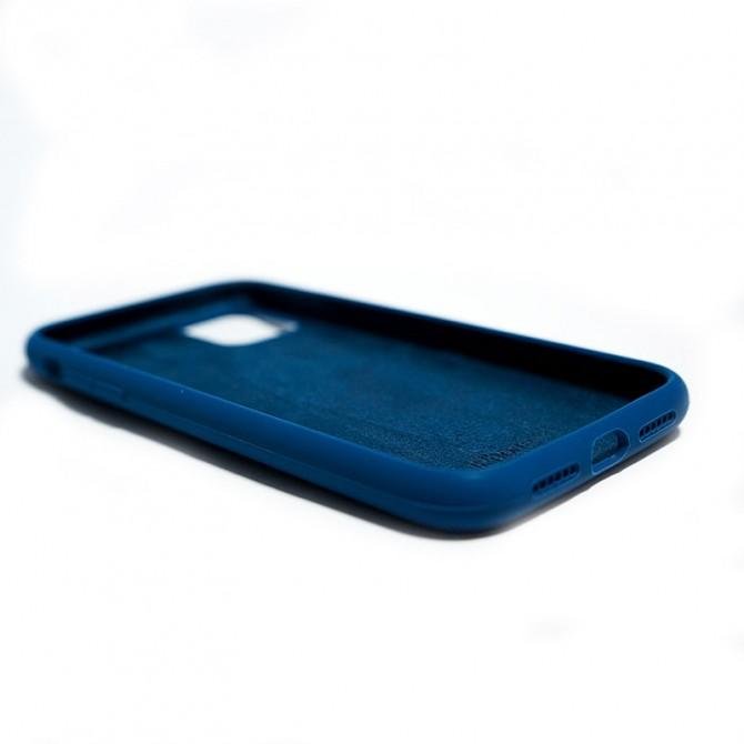 Оригинальный силиконовый чехол для iPhone 13 Морськой Синий FULL-1