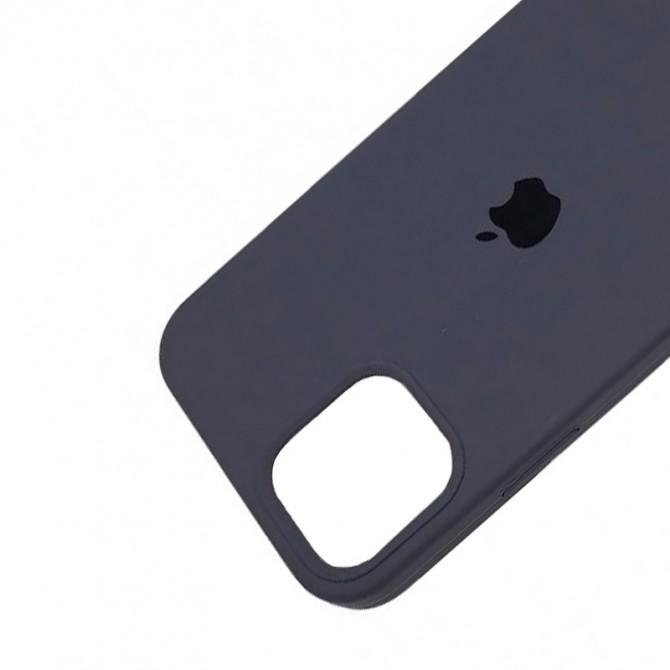 Оригинальный силиконовый чехол для iPhone 13 Pro Темно Серый FULL-2