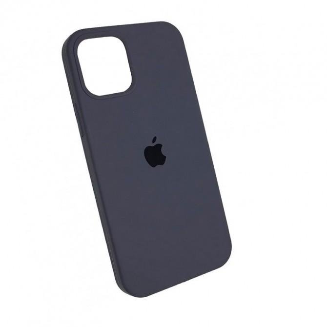Оригинальный силиконовый чехол для iPhone 13 Pro Темно Серый FULL-3