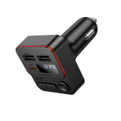 Модулятор FM Borofone BC60 35W QC3.0 2USB + USB-C Black