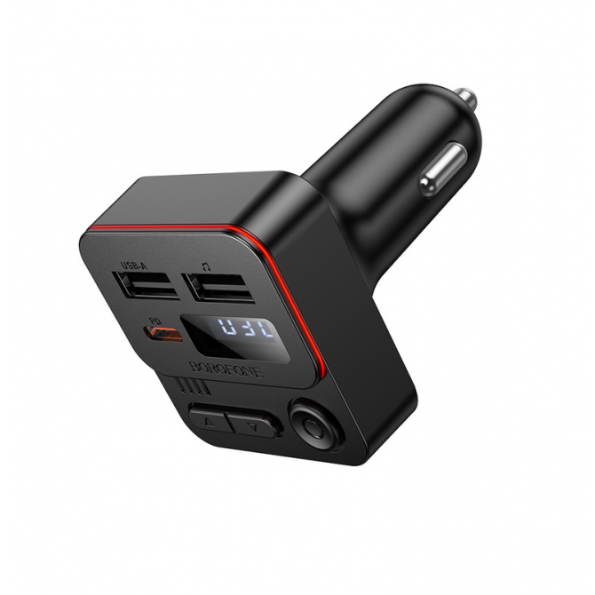 Модулятор FM Borofone BC60 35W QC3.0 2USB + USB-C Black-1