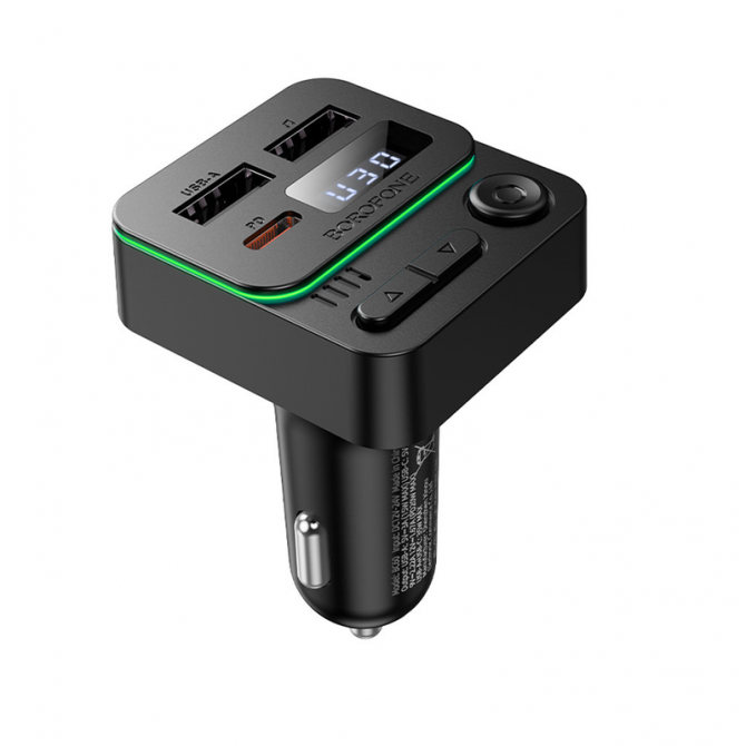 Модулятор FM Borofone BC60 35W QC3.0 2USB + USB-C Black-2