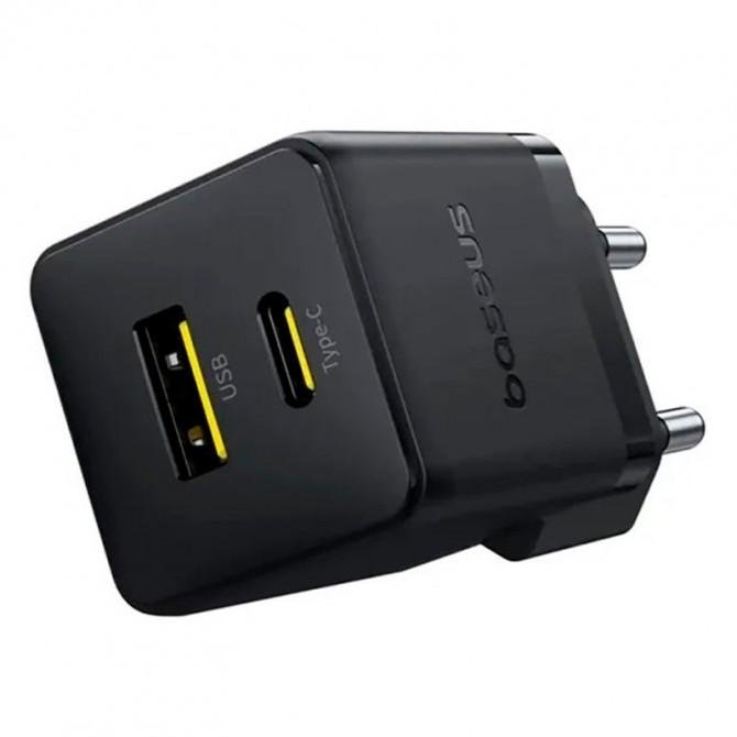Сетевое зарядное устройство 1Type-C Baseus Palm Fast Charger 30W EU Cluster Black-1