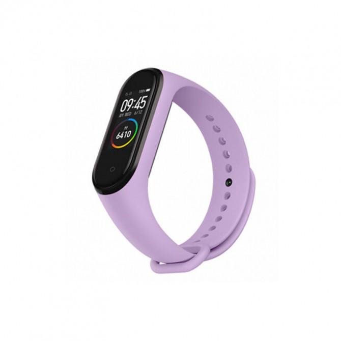 Ремінець для браслета Mi Band 3/4 (Silicon) Lilac