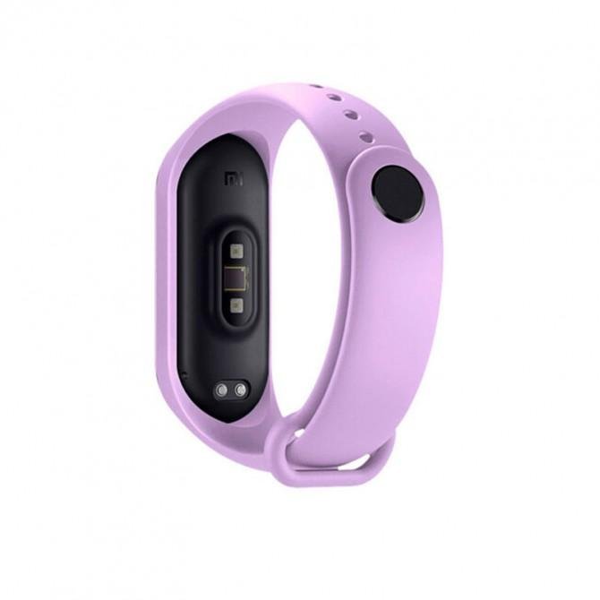 Ремінець для браслета Mi Band 3/4 (Silicon) Lilac-1