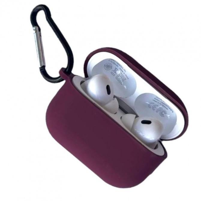 Чехол Silicone Protective Case For Airpods Pro 2 Marsala-1