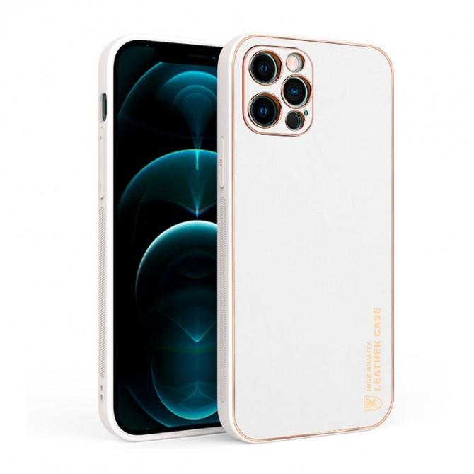 Кожаная накладка Xshield для Apple iPhone 12 Pro Max (6.7") White
